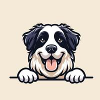 ai generato kuvasz cane sbirciando viso illustrazione gratuito vettore