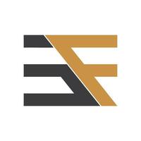 iniziale lettera ef logo o fe logo vettore design modello