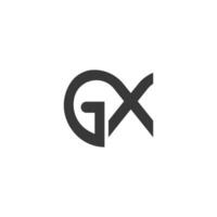 alfabeto iniziali logo gx, xg, X e g vettore
