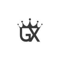 alfabeto iniziali logo gx, xg, X e g vettore