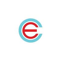 iniziale lettera ce o ec logo vettore logo design