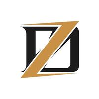 creativo astratto lettera zd logo design. connesso lettera dz logo design. vettore