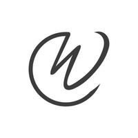 iniziale lettera cw logo o bagno logo vettore design modello