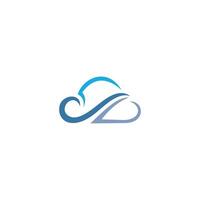 modello di progettazione del logo cloud vettore