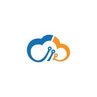 modello di progettazione del logo cloud vettore