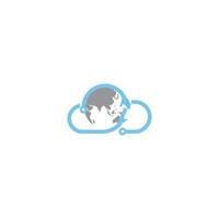 modello di progettazione del logo cloud vettore