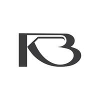iniziale lettera bk logo o kb logo vettore design modello