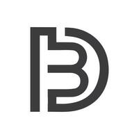 iniziale lettera bd logo o db logo vettore design modello