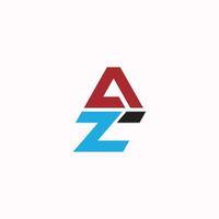 iniziale lettera az o za logo design modello vettore
