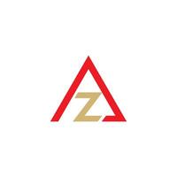 iniziale lettera az o za logo design modello vettore