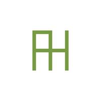 iniziale lettera ah o ah logo design modello vettore