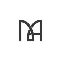 sono, mamma, un' e m astratto iniziale monogramma lettera alfabeto logo design vettore