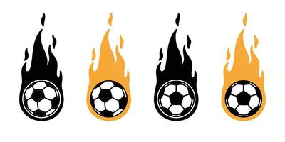 calcio calcio palla fuoco vettore icona logo sport cartone animato personaggio simbolo illustrazione scarabocchio design