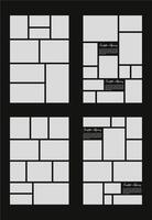 immagini o fotografie telaio collage e digitale foto parete modello vettore