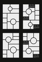 immagini o fotografie telaio collage e digitale foto parete modello vettore