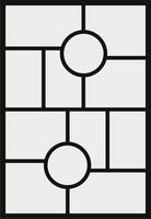 immagini o fotografie telaio collage e digitale foto parete modello vettore