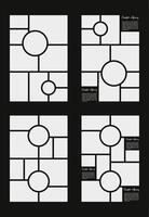 immagini o fotografie telaio collage e digitale foto parete modello vettore