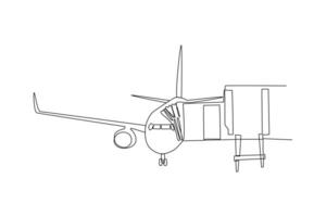 uno continuo linea disegno di passeggeri attività concetto. scarabocchio vettore illustrazione nel semplice lineare stile.