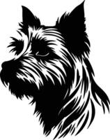 australiano terrier silhouette ritratto vettore