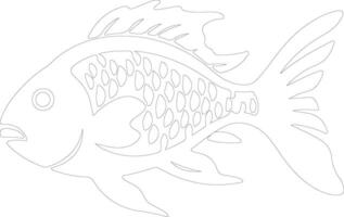 dinichthys schema silhouette vettore