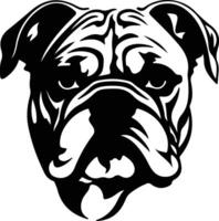 bulldog silhouette ritratto vettore