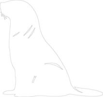 settentrionale pelliccia foca schema silhouette vettore