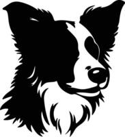 confine collie silhouette ritratto vettore