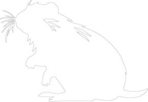 nutria schema silhouette vettore