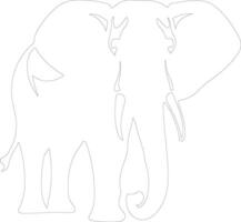 africano elefante schema silhouette vettore