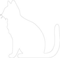 giapponese bobtail gatto schema silhouette vettore