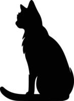 raas gatto nero silhouette vettore
