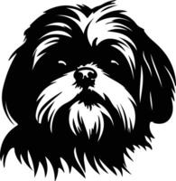 shih tzu silhouette ritratto vettore