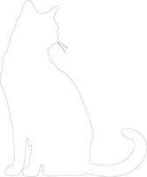 Cipro gatto schema silhouette vettore