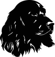 sussex spaniel silhouette ritratto vettore