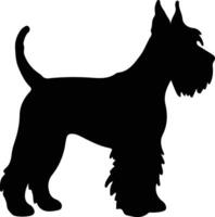 kerry blu terrier silhouette ritratto vettore