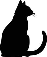 sokoke gatto nero silhouette vettore