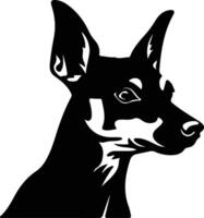 giocattolo Manchester terrier silhouette ritratto vettore