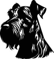 gigante schnauzer silhouette ritratto vettore