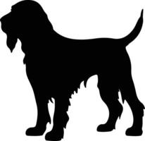 spinone italiano nero silhouette vettore