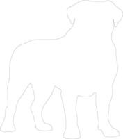 bullmastiff schema silhouette vettore