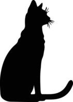 giavanese gatto silhouette ritratto vettore