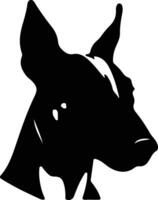 miniatura Toro terrier silhouette ritratto vettore