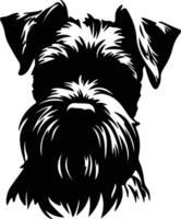 standard schnauzer nero silhouette vettore