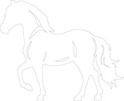 cavallo schema silhouette vettore