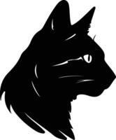Egeo gatto silhouette ritratto vettore