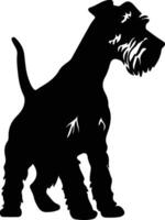 airedale terrier nero silhouette vettore