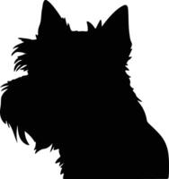 tumulo terrier silhouette ritratto vettore