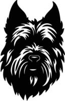 bouvier des fiandre silhouette ritratto vettore