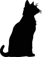 sokoke gatto nero silhouette vettore