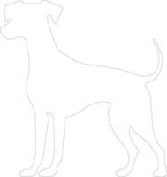 whippet schema silhouette vettore